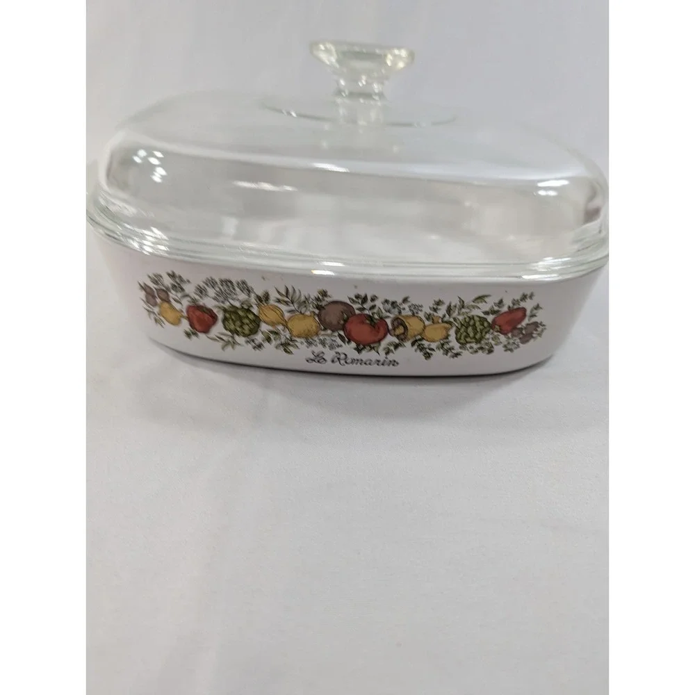 Corning Ware Le Romarin A-10-B Large Casserole Dish‎ 10x10x2 with Pyrex Lid